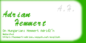 adrian hemmert business card